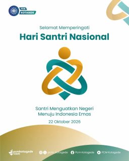 Santri bukan hanya mereka yang belajar di pesantren. Santri adalah bagian dari perjalanan panjang bangsa dalam merawat nilai-nilai keislaman, memperjuangkan kemerdekaan, dan membangun peradaban.

Dengan ilmu, akhlak, dan semangat pengabdian, santri memiliki peran penting dalam menjawab tantangan zaman. Menjaga tradisi yang baik, terbuka terhadap kemajuan, serta menghadirkan manfaat bagi masyarakat.

Mari terus menumbuhkan generasi yang berilmu, berakhlak mulia, cinta tanah air, dan berkontribusi bagi Indonesia yang lebih baik.

SELAMAT HARI SANTRI NASIONAL 2026

#pcmkotagede #muhammadiyah #kotagede #harisantrinasional