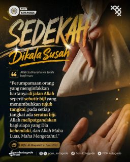 ✨ Sedekah bukan tentang seberapa banyak yang kita punya, tapi seberapa ikhlas kita memberi.

Di saat lapang itu biasa, tapi memberi di saat sulit adalah bukti kuatnya iman dan kepercayaan kepada Allah

Tidak akan berkurang harta karena sedekah.
Justru Allah yang akan melipatgandakannya dengan keberkahan yang tak disangka-sangka.

Yuk, sisihkan sedikit rezeki hari ini untuk berbagi kebaikan melalui @lazismukotagede 

#pcmkotagede #muhammadiyah #kotagede #lazismukotagede #quoteoftheday