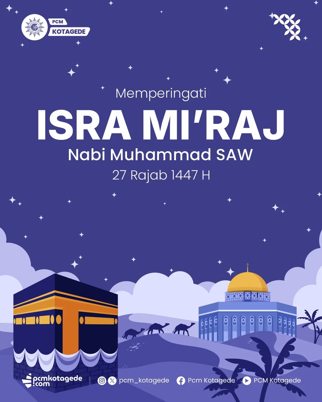 Memperingati Isra Mikraj Nabi Muhammad ﷺ. Semoga perjalanan agung ini menguatkan iman dan ketaatan kita dalam menjalankan shalat. 

#pcmkotagede #muhammadiyah #kotagede #isramikraj