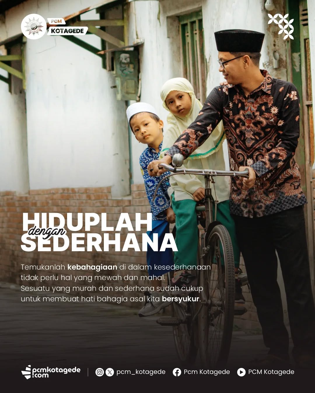 "Sesungguhnya jika kamu bersyukur, pasti Kami akan menambah (nikmat) kepadamu "

#pcmkotagede #kotagede #muhammadiyah #quote #quoteislami