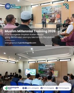 Upaya menyiapkan kader masjid yang memiliki kemampuan komunikasi, kepemimpinan, dan semangat berdakwah terus dilakukan Pimpinan Cabang Muhammadiyah (PCM) Kotagede. Melalui kolaborasi Majelis Pembinaan Kader dan Sumber Daya Insani (MPKSDI) bersama Majelis Tabligh dan Dakwah Komunitas (MTDK), PCM Kotagede menggelar Muslim Millennial Training 2026 bertema “Speak the Truth & Lead the Change!”.

Kegiatan yang berlangsung pada 10–11 Oktober 2026 di Masjid Qur’anic Ocean View, Parangtritis, Bantul, ini diikuti kader masjid yang merupakan utusan dari masjid-masjid se-Kotagede

berita selengkapnya di pcmkotagede.com

#pcmkotagede #muhammadiyah #kotagede #muslimmillennialtraining