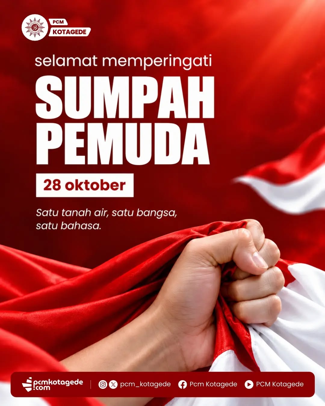 Selamat memperingati sumpah pemuda

#sumpahpemuda #pcmkotagede #muhammadiyah #kotagede