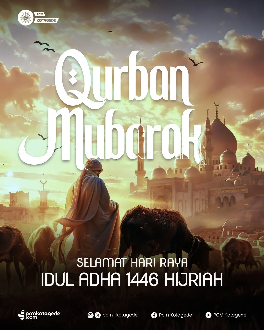 Selamat Hari Raya Iduladha 1446 H
________________________
Website : pcmkotagede.com
Facebook : Pcm Kotagede
Instagram : pcm_kotagede
X : Pcm kotagede
Youtube : PCM Kotagede
© Majelis Pustaka dan Informasi PCM Kotagede
#muhammadiyah #islam #berkemajuan #pcm #kotagede #momentpcmkotagede #yogyakarta #2025