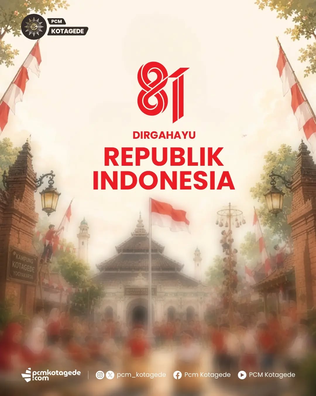 Kemerdekaan bukan hanya tentang mengenang perjuangan masa lalu, tetapi juga tentang melanjutkan ikhtiar untuk menghadirkan Indonesia yang lebih berdaulat, adil, dan makmur.
Dirgahayu Republik Indonesia ke-81 🇮🇩
#indonesia #dirgahayu #hutri81 #pcmkotagede #muhammadiyah